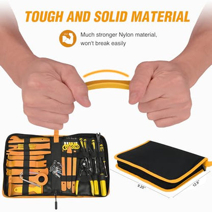 GOOACC 330Pcs Trim Removal Tool Auto Push Pin Bumper Retainer Clip Set | Fastener Terminal Remover Tool Adhesive Cable Clips Kit Car Panel Radio Removal Auto Clip Pliers Yellow - color: Yellow