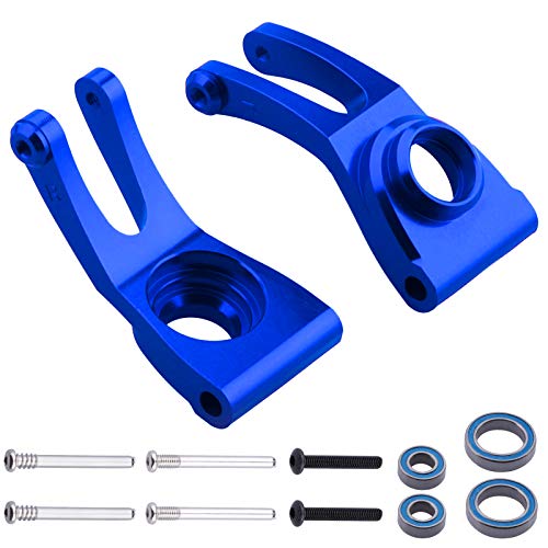 Hobbypark Aluminum Front Steering Block Knuckles & C-Hubs Caster Blocks & Rear Hubs for Arrma 1/10 Granite 4X4,Typhon, Big Rock, Senton, Replace AR330442 AR330467 AR330469 (Navy Blue) - color: Navy Blue