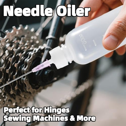 6 Pack Needle Tip Squeeze Bottle 50mL(1.69 OZ), Precision Gun Oil Bottle, Needle Oiler Bottles for Craft, Glue, Paint, Hinges, Sewing Machines & More - LDPE Material with Premium Seal