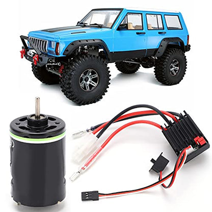 540 Brushed Motor 320A ESC Combo High Torque Durable Low Noise High Power for Axial SCX10 D90 Redcat GEN8 RC Crawler Trucks Drift Cars Iron Plastic Copper 219g (45t) - size: 45t, style: 45t