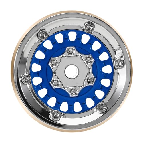INJORA ModuWheel 1.0" Aluminum Wheel Offset -4.4mm for 1/18 1/24 RC (Blue) - color: Blue