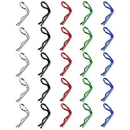 50 Pieces 1mm 90-Degree Angle RC Cars Universal Body Clips Bent Springy Pins & RC Car Clip Pin Steel Wires for All 1/16 1/18 1/20 Scale Model Truck Crawler Trucks - color: 1.0mm