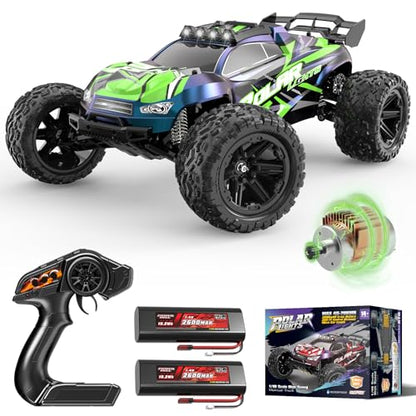 1:10 Big Rc Cars 18-Inch,Fast Remote Control Car Trucks,45+KM/H RC Off-Road Electric Truck, Includes 2 Rechargeable 2600mAh Batteries, Rc Cars for Adults & Boys