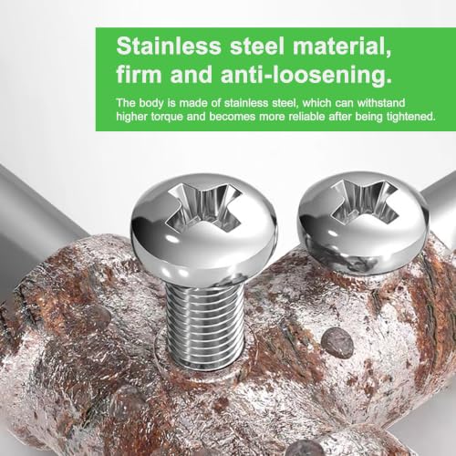 2050Pcs 304 Stainless Steel Metric Micro Screws Nuts Assortment, M1 M1.2 M1.4 M1.6 M1.7 M2 M2.5 M3 Sizes, Phillips Pan Head, Fully Threaded Kit for Arduino, RC Models, Electronics, DIY Projects - size: M1/1.2/1.4/1.6/1.7/2/2.5/3-2050Pcs