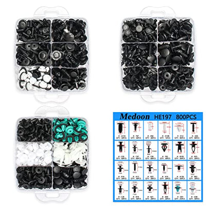 Car Retainer Clips Fasteners Cars Body Kits 24 Most Popular Sizes 801 PCS Car Door Panel Trim Clips Kit 1 Pcs Fastener Remover for Ford GM Toyota Honda Chrysler BMW Benz Nissan Subaru Audi Mazda - size: 801PCS
