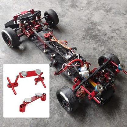 HERCHR RC Car Magnetic Body Post, Aluminum Alloy Magnetic Body Shell Mount Kit for 1/10 RC Racing Car - color: Red