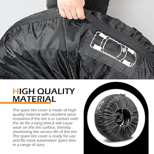 19 "-23" Car Spare Tire Cover, Scratch-resistant & Anti-aging Spare Tire Protection Cover, Waterproof Dust-Proof 190T Polyester Wheel Storage Protection Bag, for SUVs, RVs, Trailers, Trucks