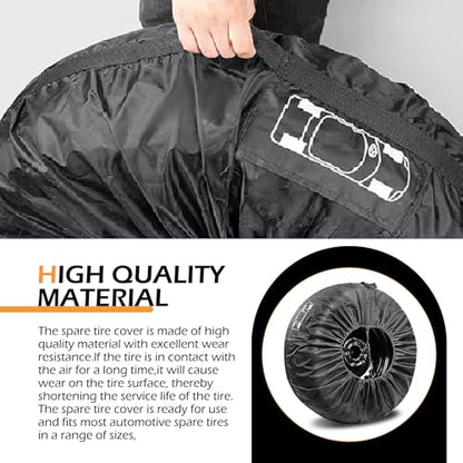 19 "-23" Car Spare Tire Cover, Scratch-resistant & Anti-aging Spare Tire Protection Cover, Waterproof Dust-Proof 190T Polyester Wheel Storage Protection Bag, for SUVs, RVs, Trailers, Trucks