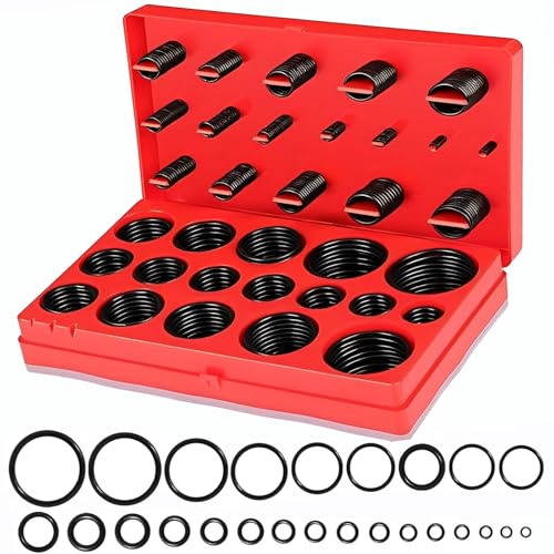 419Pcs O-Ring O Rings Assortment Kit, 32 Sizes Nitrile Rubber, for Automotive Plumbing Valve Bearing Air Water Fitting Repair, Black - style: 32 Size/419 Pcs