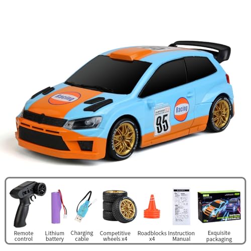 TOUCAN RC HOBBY RTR 1/24 4WD Radio Controlled Drifting Car Q233 RC Rally Vehicle Two Gameplay Modes Light Unit Battery USB Charging Cable