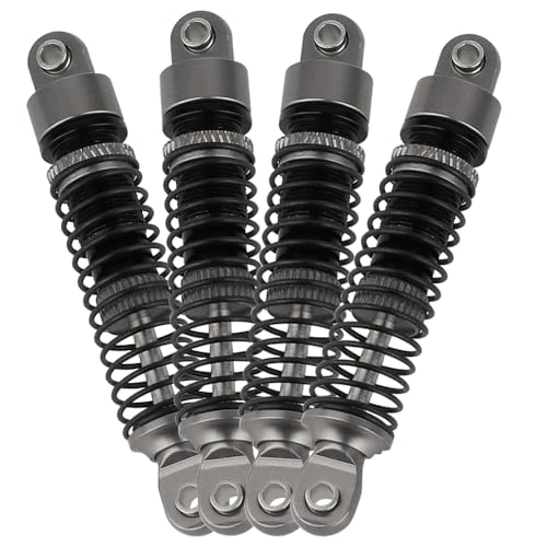 53mm 59mm 66mm 78mm Aluminum Long Threaded Shocks Absorbers Oil Damper for 1/18 RC Crawler TRX4M TRX-4M KUpgrade Parts (53mm-gray) - color: 53mm-gray