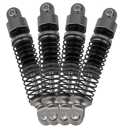 53mm 59mm 66mm 78mm Aluminum Long Threaded Shocks Absorbers Oil Damper for 1/18 RC Crawler TRX4M TRX-4M KUpgrade Parts (53mm-gray) - color: 53mm-gray