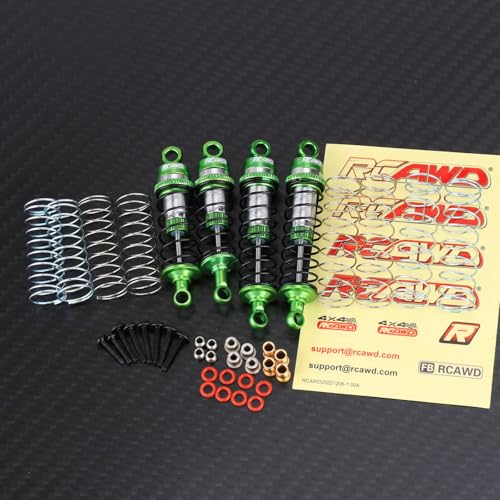 RCAWD Alloy Front Rear Shock for Losi 1/16 Mini-B 1/18 Mini-T Shocks Series Upgrades Part Green - color: Green
