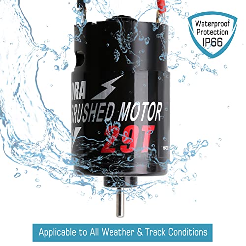 INJORA 550 3-Slot Waterproof Brushed Motor for 1/10 RC Car (29T) - size: 29T