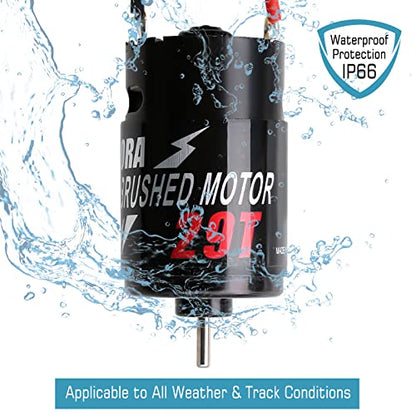 INJORA 550 3-Slot Waterproof Brushed Motor for 1/10 RC Car (29T) - size: 29T
