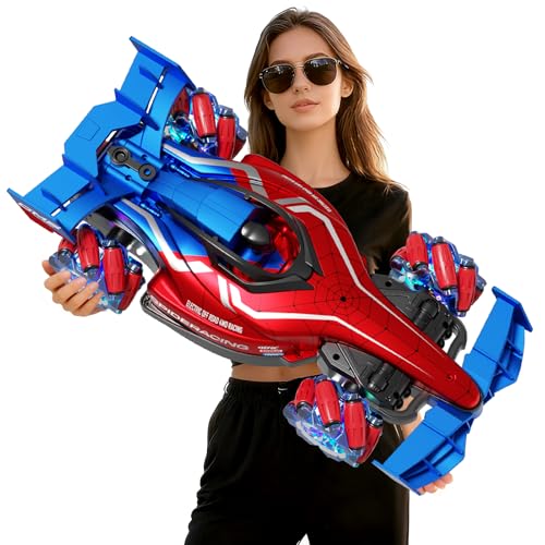 Remote Control Cars, 2.4GHz Monster Truck RC Stunt Cars for Boys Kids Adults, 1:12 Monster RC Truck Off Road with Light & Music, Gifts for 8 9 10 11 12 13 14 15 16+ Years Old Boys Girls Adults