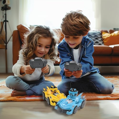LEXiBOOK, Crosslander RC Bumper Cars, RC2 | Set of 2 cars, Removable characters, Sound & light effects - style: Crosslander RC Bumper