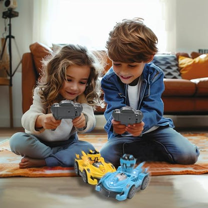 LEXiBOOK, Crosslander RC Bumper Cars, RC2 | Set of 2 cars, Removable characters, Sound & light effects - style: Crosslander RC Bumper