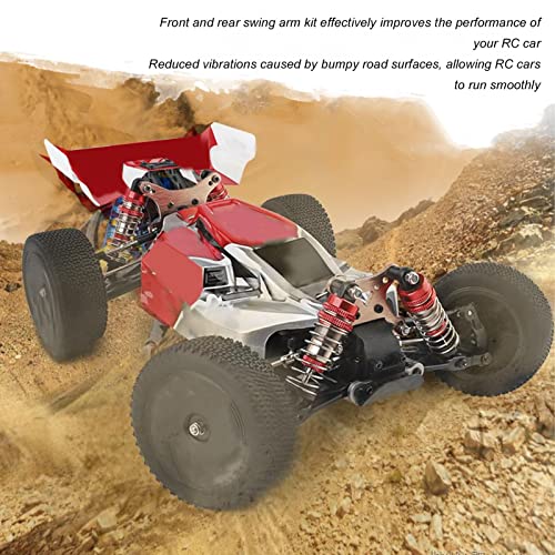 RC Suspension Arm, 4PCS Front Rear Swing Arm Set Black for WLtoys 144001 144002 124019 124018 124017 144010 Off - Road Buggy Drift Car Toy