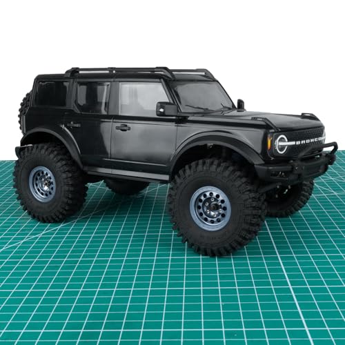 1.3inch beadlock wheels Aluminium RC Rims for 1/18th TRX4M 1/24th Axial SCX24 RC Crawler Car Upgrade Parts (Titanium) - color: Titanium