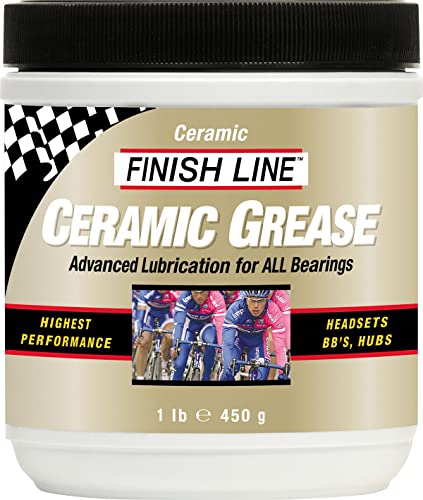 Finish Line Ceramic Grease for Bicycles, Advanced Ceramic Bearing Lubricant for Bottom Brackets, Hubs and Headsets, Reduces Friction and Heat, Waterproof Rust Protection - style: 1lb Tub