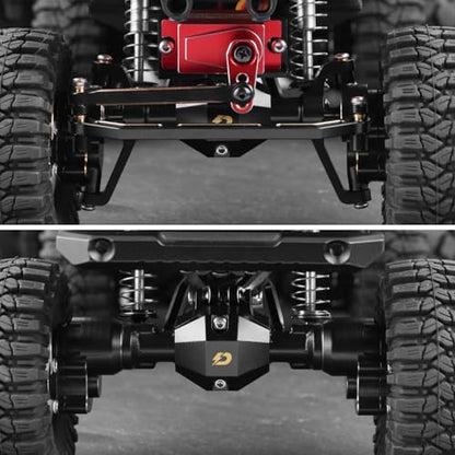 Brass Portal Axle Set for 1/18 Redcat Ascent-18 | Steel Gears, Servo Mount, Steering Links, Front & Rear Axles Included, RC Crawler Upgrades