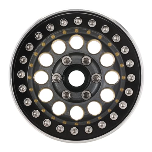 INJORA 1.9" 150g Brass & Aluminum -10mm Offset Wheels for 1/10 RC (Grey) - color: Grey