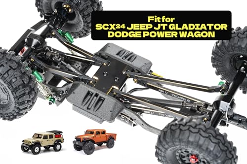 High Clearance 4 Links Set for SCX24 Gladiator & Dodge Power Wagon, Brass Links Set, Upgrade Parts for SCX24, Axial 1/24 RC Crawler Car Upgrade Accessories, 8Pcs, Black - size: For Gladiator