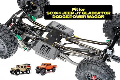 High Clearance 4 Links Set for SCX24 Gladiator & Dodge Power Wagon, Brass Links Set, Upgrade Parts for SCX24, Axial 1/24 RC Crawler Car Upgrade Accessories, 8Pcs, Black - size: For Gladiator