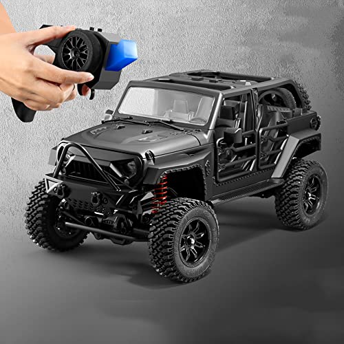 1/12 2.4Ghz Crawler RC Car, Full Scale Throttle/Steering,All Terrain Hobby 4WD Off Road Truck Vehicle Models RC Monster Vehicle Truck Crawler with LED Lights RTR for Adult 14+ - size: 2 batteries