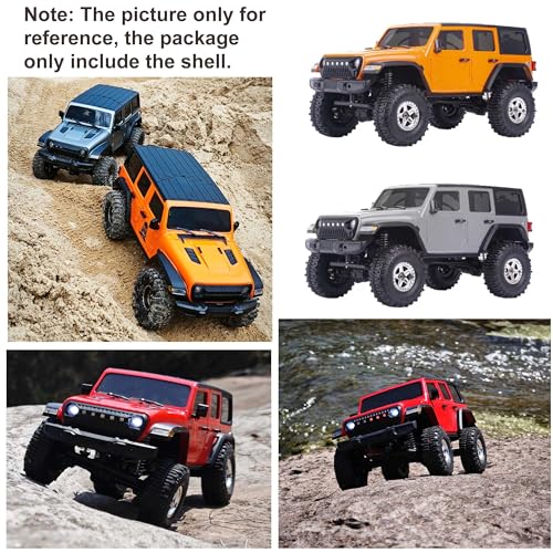 6.10 inches (155mm) Wheelbase Shell Hardtop Body Replacement Part for TRX4M Bronco Defender AX8560 1/18 RC Crawler Chassis (Blue) - color: Blue