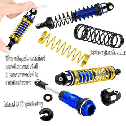 RC Upgrades Part for 1/10 Granite 3S/Senton 3S & Mega550,Aluminum Shock,Links,Suspension A-Arm,Caster Block,Steering Blocks,Stub Axle Carriers,Driveshaft CVD Axles w/Hex,Navy Blue - color: Navy Blue - (Upgrades)