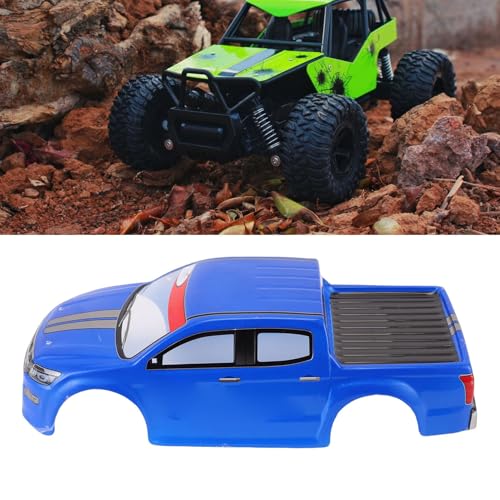 Drfeify 1/10 RC Car Shell, PVC Remote Control Truck Body Shell Cover Spare Part for 26cm Wheelbase (Blue) - color: Blue