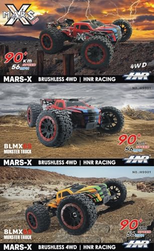 HNR Mars-X 1:8 Scale 4WD Off-Road Vehicle, 6S Power System, Hobbywing MAX8 ESC, Brushless Motor, 90+ kmh, RED