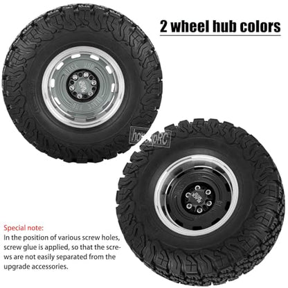 RC 2.2in Wheels&Wheel Rim Tires Beadlock Wheel for 1/10 SCX10 AMG 6x6 TRX4 Red cat Gen8 Red cat Everest gen 7 Pro.Aluminium Wheel Hub Rim Wheel Rim.Titanium (4PCS) - color: Titanium(4pcs）