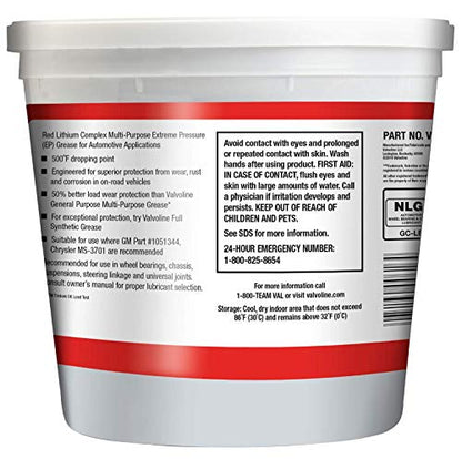 Valvoline Multi-Vehicle High Temperature Red Grease 4 LB Tub - size: 4 LB Tub