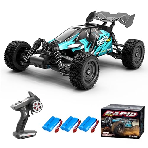 Fast RC Cars for Adults, Max 45mph Racing, 1/16 Remote Control Car, Brushless Motor Electric Off Road, 4WD High Speed Drift RC Car with 3 Lipo Batteries