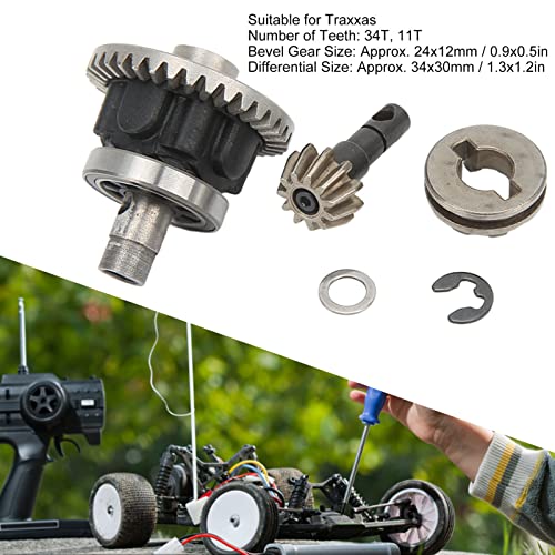 Differential Bevel Gear Set RC Car Differential for Replacement Parts Premium Plastic and Steel Construction Improves Performance Smooth Power Transmission for RC Car
