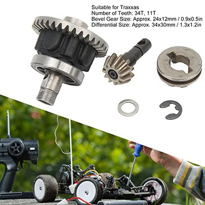 Differential Bevel Gear Set RC Car Differential for Replacement Parts Premium Plastic and Steel Construction Improves Performance Smooth Power Transmission for RC Car