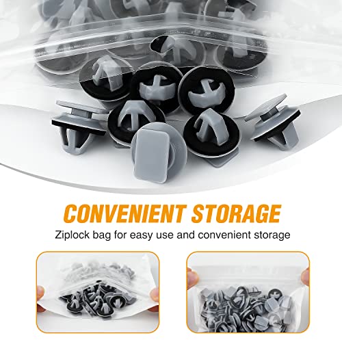 GOOACC 50Pcs Car Stone Guard Moulding Clips Bumper Fastener Rivet Clips for Mazda KD53-51-SJ3A CX-5 with Seal Ring - color: 50Pcs Mazda Clips