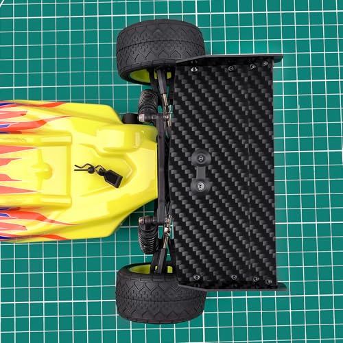 QUE-T 1/16 Tail Wing Carbon Fiber& Aluminium Rear Wing for Losi Mini-B RC Buggy Car Upgrade