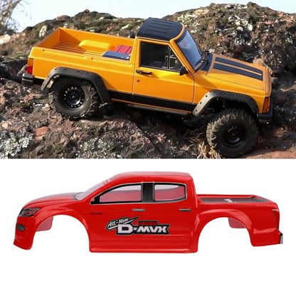 DAN&DRE RC Truck Body Shell Universal PVC 1/10 Remote Control Car Shell for 26cm Wheelbase RC Truck (Red) - color: Red