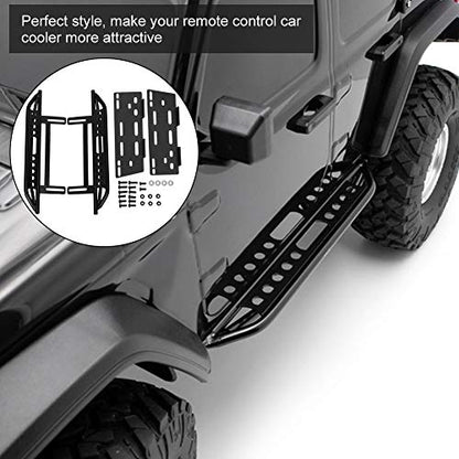 RC Metal Side Pedal, Metal Side Step Board Footboard Pedal Plate for Axial SCX10 II 90046 Crawler 1/10 RC Car