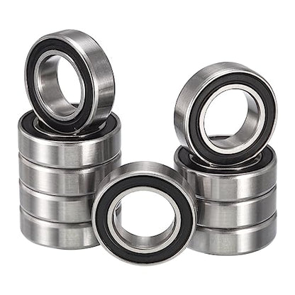 MR148-2RS Deep Groove Ball Bearings, ID 8mm x OD 14mm x Width 4mm Miniature Bearings, Double Rubber Sealed Ball Bearing Pre-Lubricated Chrome Steel Z2 Lever 10pcs - size: MR148-2RS 8x14x4mm