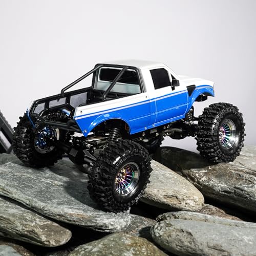 INJORA IR60 Pickup Hard Body Shell for TRX4M Defender Bronco (Blue White) - color: Blue White