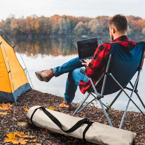 Xxerciz Camping Chair Replacement Bag 48 Inches Folding Chair Carry Bag with Adjustable Shoulder Strap Nylon Storage Tent Bag Heavy Duty Chair Bag for Travel Camping Sports (Exclude Chair)