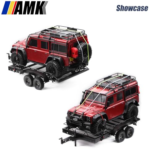 AMK 4Pcs 28in 1/10 Scale Elastic RC Crawler Tow Ropes with Hook Kinetic Winch Straps for Axial SCX10 Accessries TRX6 TRX4 Upgrades Gen7 Gen8 Tamiya D90 TF5 RC Car Boat (Blue) - color: Blue