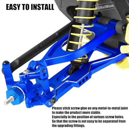 RC Suspension Arms Upgrades Part for 1/10 Gorgon 2WD RTR Brushed Monster Truck(ARA3230T1), Alloy Aluminium Front Upper& Front Lower& Rear Suspension Arms A arms, Navy Blue - color: Navy Blue(6pcs)