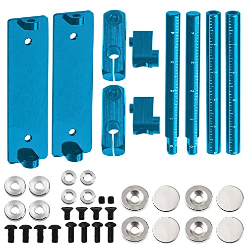 1Set ShareGoo RC Magnetic Body Post Stealth Invisible Body Shell Mount Column Kit Compatible with HSP Sakura D3 XIS Himoto HPI Tamiya TT-01 TT-02 1/10 RC Touring Car Drift Car (Blue) - color: Blue