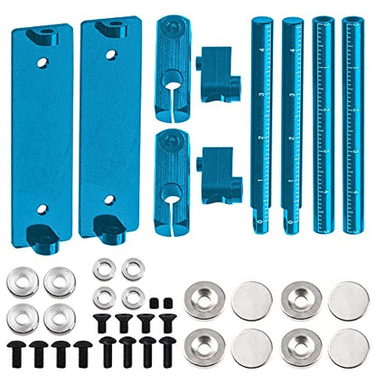 1Set ShareGoo RC Magnetic Body Post Stealth Invisible Body Shell Mount Column Kit Compatible with HSP Sakura D3 XIS Himoto HPI Tamiya TT-01 TT-02 1/10 RC Touring Car Drift Car (Blue) - color: Blue